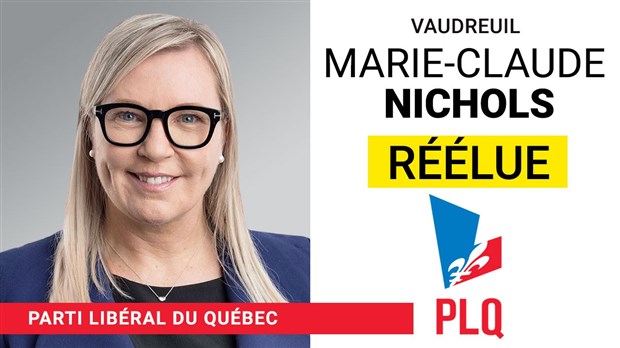 Marie-Claude Nichols (PLQ) réélue députée de Vaudreuil