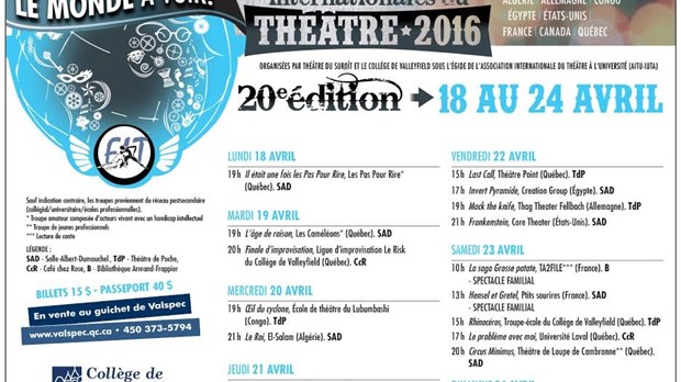 Une 20e édition qui promet pour le Fêtes internationales du théâtre