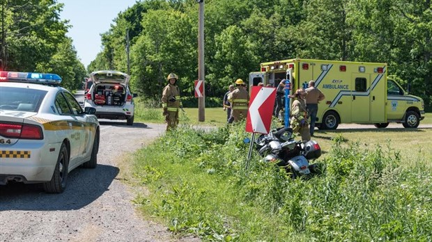 Motocycliste blessée à Sainte-Marthe