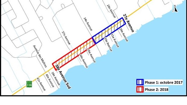 Important chantier sur la route 338 à Saint-Zotique 