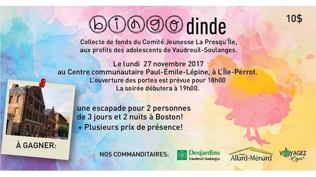 Soutenez un organisme jeunesse et repartez avec une dinde