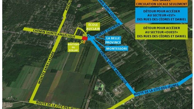 Rappel : Un détour est à prévoir dans Saint-Lazare