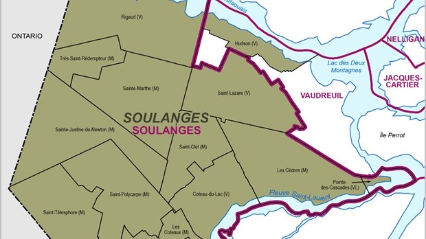 Carte électorale: Hudson passe dans Soulanges
