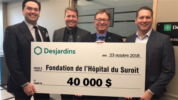 Don majeur des Caisses Desjardins à la Fondation de l’Hôpital du Suroît