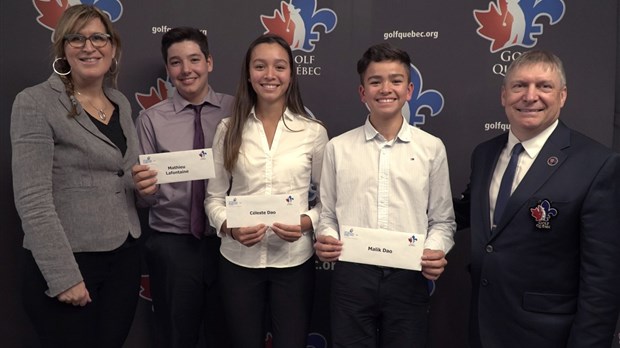 Trois jeunes golfeurs d'ici ont été récompensés par la Fondation de l'athlète d'excellence
