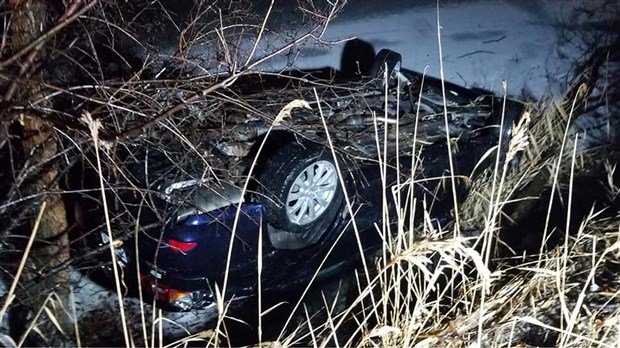 Pas de blessés dans une sortie de route survenue le 28 décembre en soirée sur le chemin de Lotbinière