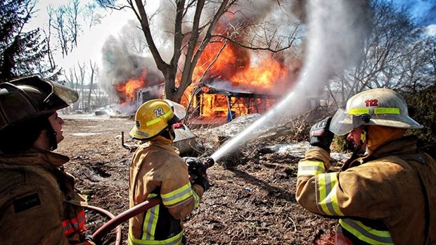 Plus d'une trentaine de pompiers participent à une formation hors du commun