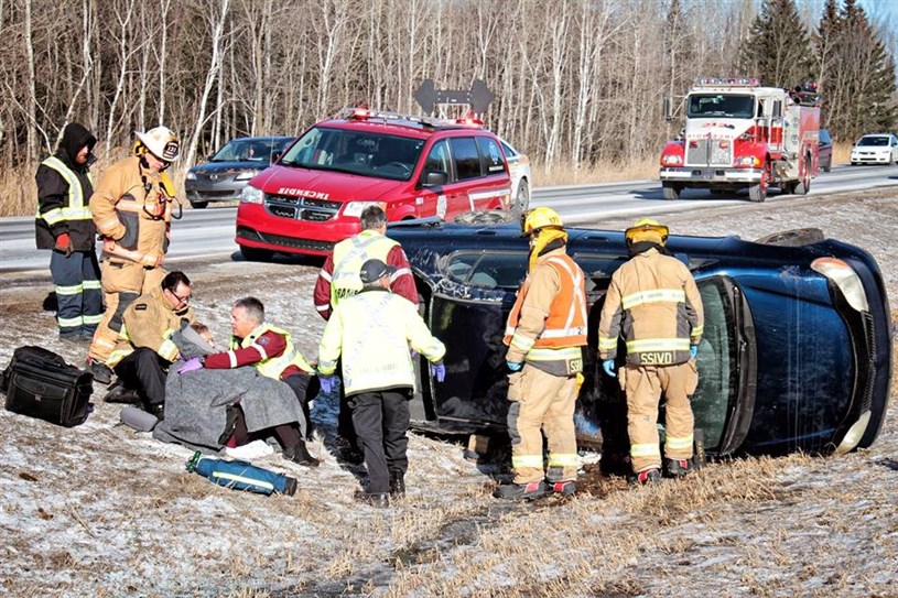 Capotage sur l'autoroute 40 en direction Ouest, à VaudreuilDorion