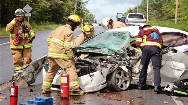 Grave accident sur la route 201 à Sainte-Marthe
