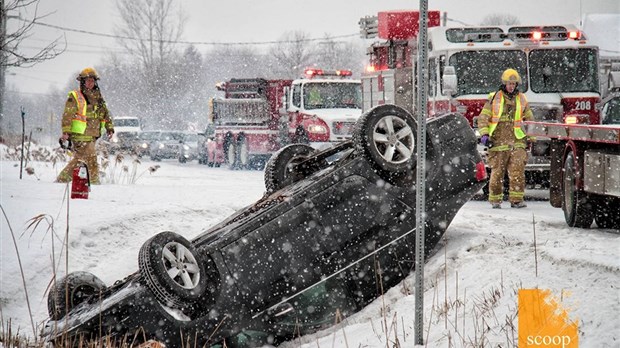 Capotage et sorties de route dans Vaudreuil-Soulanges