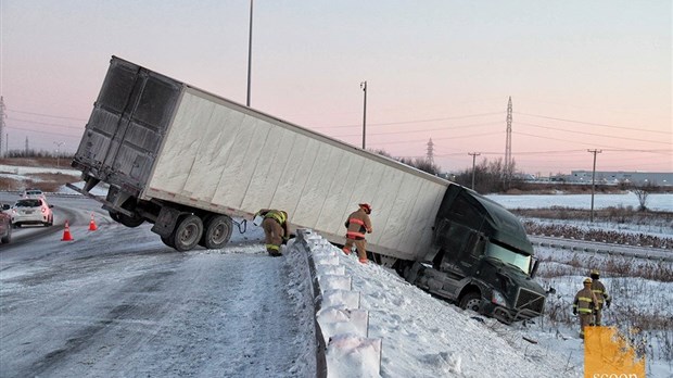 Perte de contrôle sur l'autoroute 20 Est