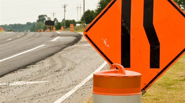 Travaux de nuit sur l'autoroute 30 Est dans Vaudreuil-Dorion