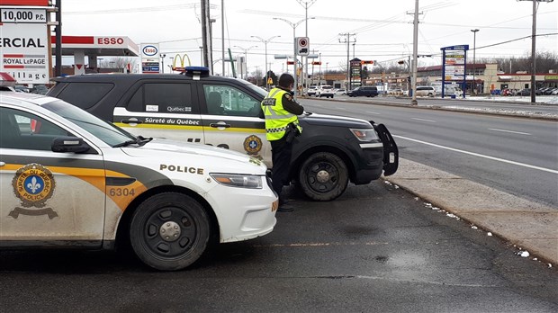 Opération de visibilité de la Sûreté du Québec dans Vaudreuil-Soulanges