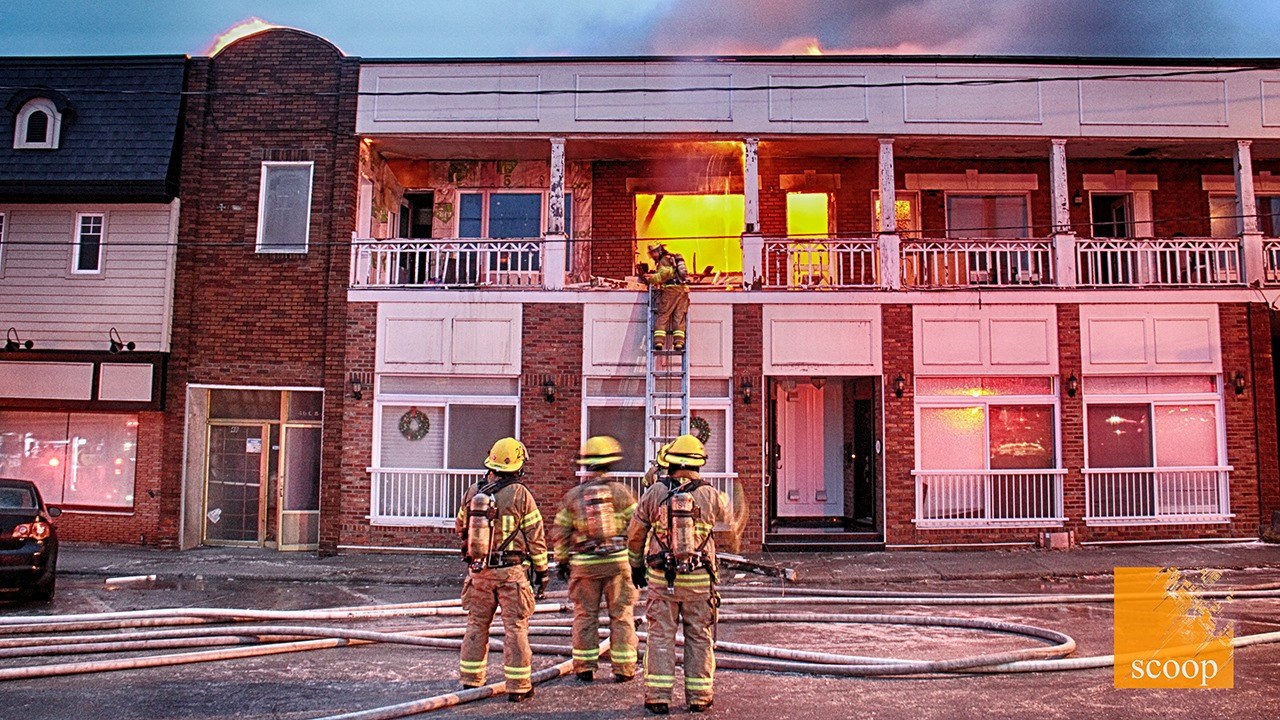 En cours un incendie fait rage à Valleyfield