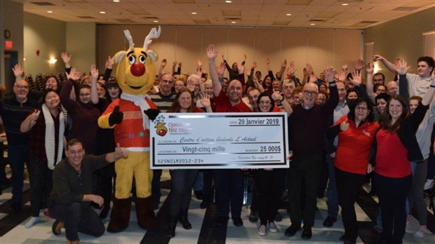 Opération Nez rouge Vaudreuil-Dorion remet 25 000$ à L'Actuel