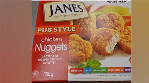 Rappel de pépites de poulet de marque Janes en raison de la bactérie Salmonella 