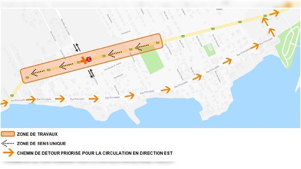 Début des travaux sur la route 338 à Les Coteaux