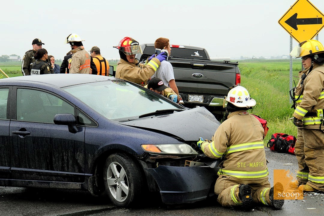 Collision frontale à SainteJustinedeNewton