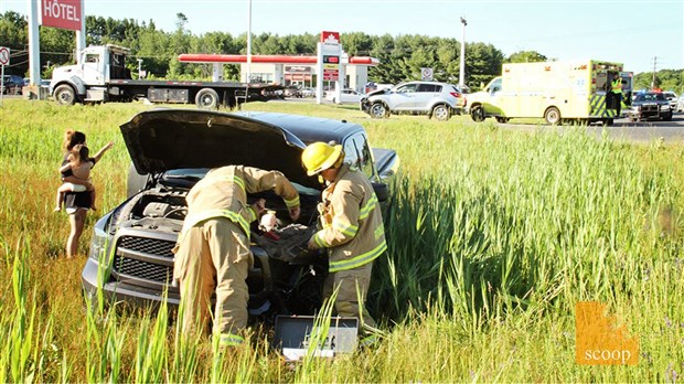 La route 201 à Rigaud est le théâtre d’un face-à-face aux conséquences mineures 