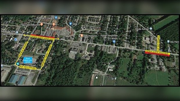 Entraves à prévoir dans le village de Saint-Lazare