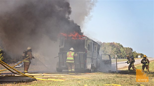 Des chevaux sauvés in extremis sur l’autoroute 40 à Vaudreuil-Dorion 