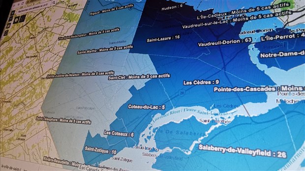 Près de 220 cas d'infection actuellement actifs dans Vaudreuil-Soulanges