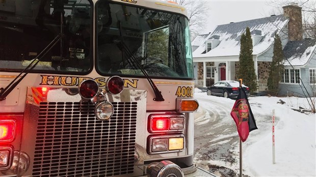 Intervention des pompiers de Hudson sur Côte St-Charles