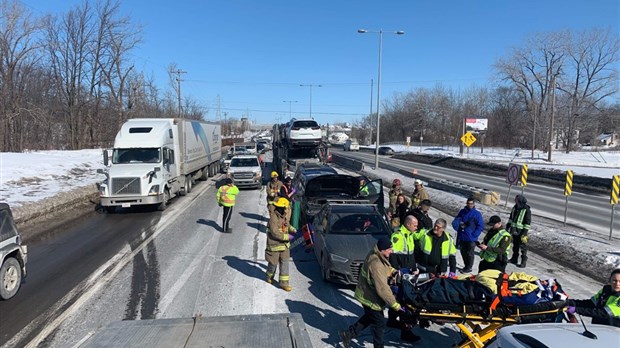 Fermeture de l'autoroute 20 ouest à L'Île-Perrot