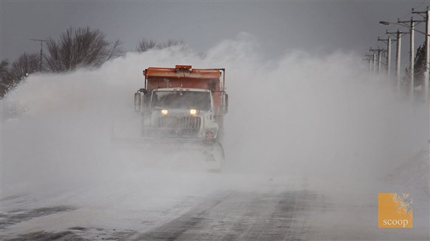 La poudrerie complique les déplacements dans Vaudreuil-Soulanges