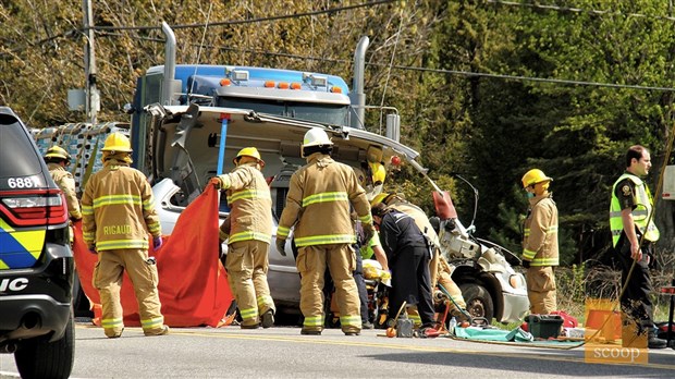 Un blessé grave dans une violente collision à Rigaud 