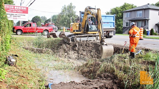 Travaux en cours sur la 201 à Saint-Clet