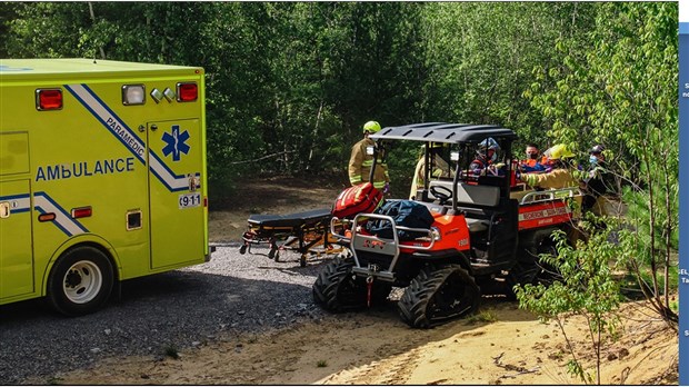 Sauvetage d'une cavalière blessée au parc-nature Les Forestiers 