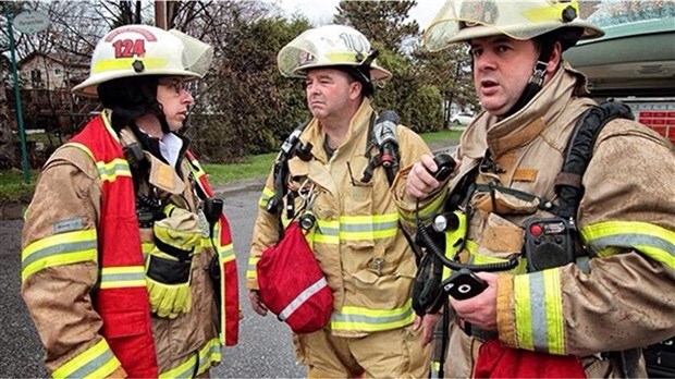Intervention en cours des pompiers de Saint-Lazare sur la rue de Bay Meadow 