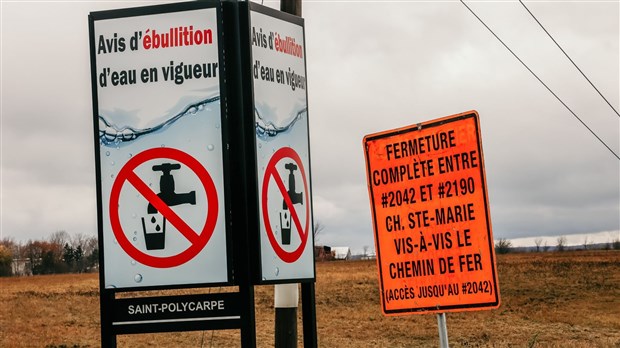 Avis d'ébullition d'eau en vigueur à Saint-Polycarpe 