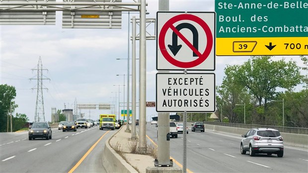 Collision sur le pont Galipeault, en direction Ouest