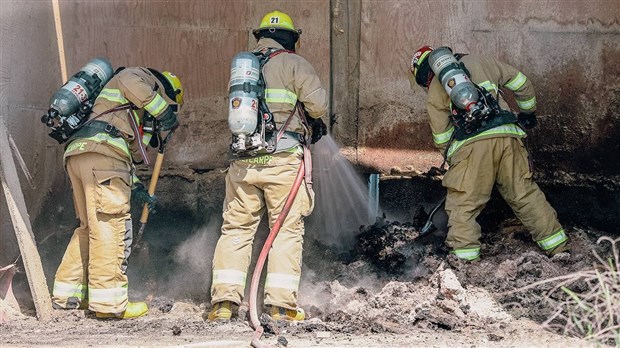 Intervention des pompiers de Saint-Polycarpe