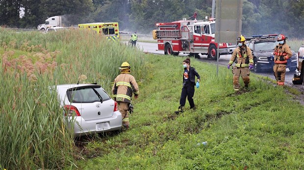 Sortie de route à Vaudreuil-Dorion
