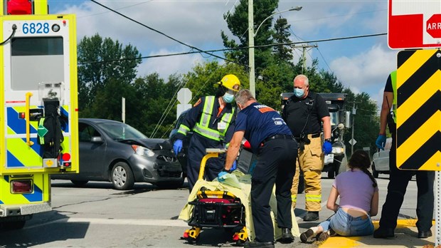 Collision avec blessé aux Cèdres
