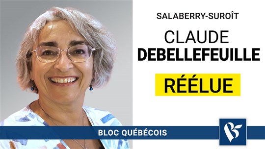 Claude DeBellefeuille réélue dans Salaberry-Suroît 