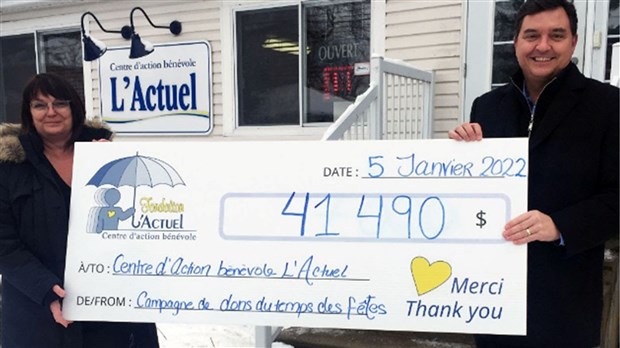 Fondation L'Actuel: 41 490$ pour soutenir les plus vulnérables 