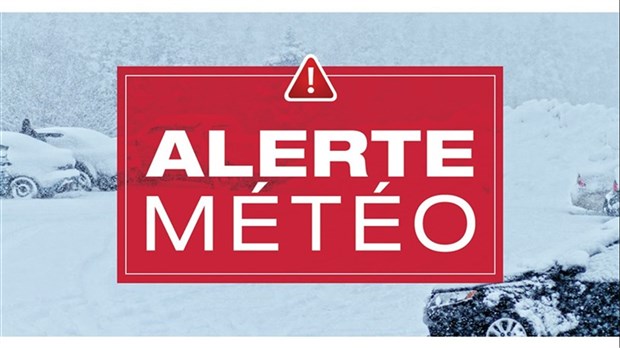 Alerte météo en vigueur pour la région du Suroît 