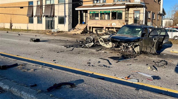 Poursuite policière et accident sur le boulevard Harwood