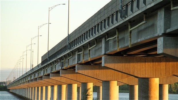 Fermeture d'une voie supplémentaire dès ce matin sur le pont de l’Île-aux-Tourtes 