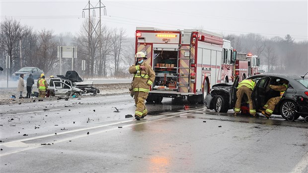 Plusieurs blessés dans un accident sur l'autoroute 40 à Rigaud 