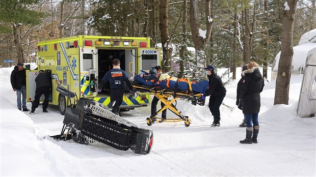 Un motoneigiste perd le contrôle cet après-midi à Rigaud