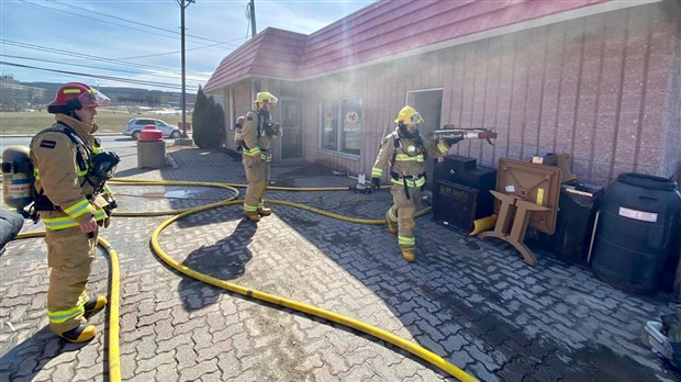 Un feu dans un restaurant de Rigaud
