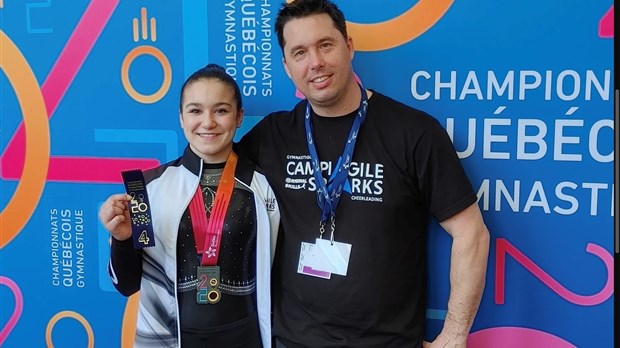 Maélie Legault de Saint-Clet remporte l'argent aux Championnats québécois 2022 de gymnastique