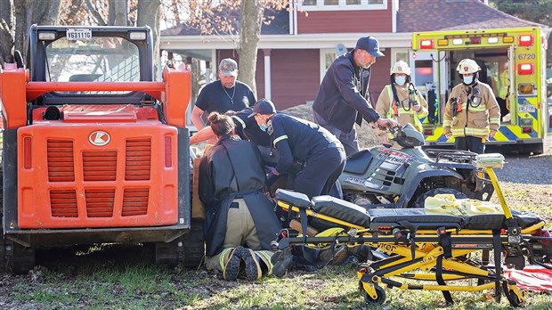 Accident de VTT à reculons à Rivière-Beaudette