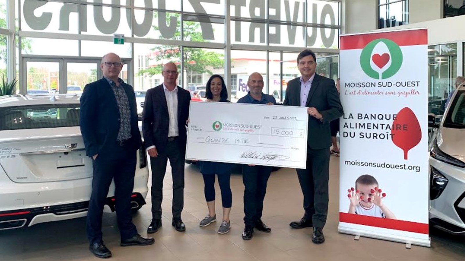Le Groupe AutoForce remet un don de 15 000$ à Moisson Sud-Ouest 