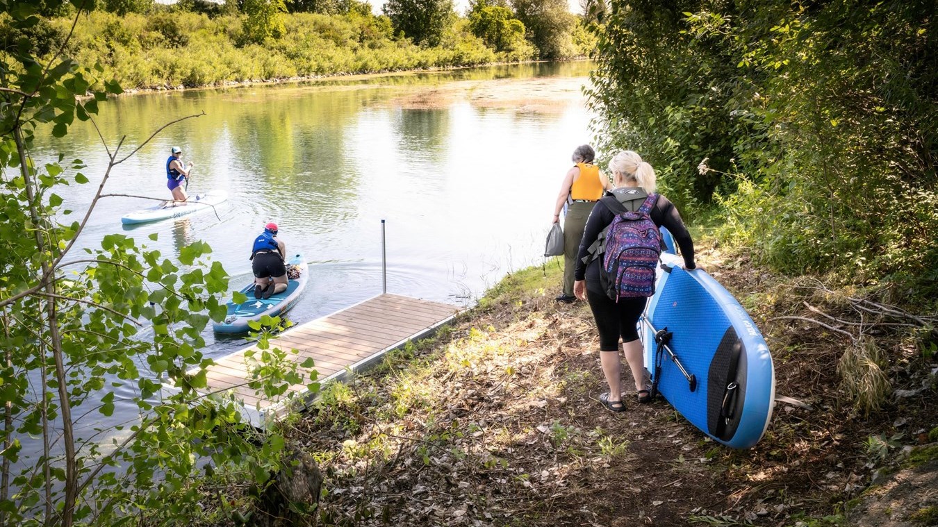 Retour de la descente de kayak dans le canal de Soulanges.